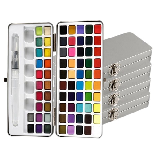 Set Cat Air Solid 72 Warna Dengan Kotak Logam
